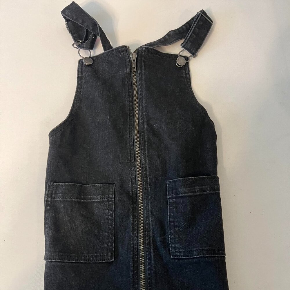 GIRLS BLACK OVERALL DRESS